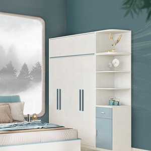 Kamer Slaapkamer Set Kasten Moderne Houten Closet Storage Nordic Hout 4 Deuren Modulaire Kleren Organisator Wit Doek Garderobe
