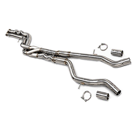 Tuyau intermédiaire en acier inoxydable à longueur égale imprimé en 3D avec résonateurs pour BMW M3 M4 F80 F82 3.0t