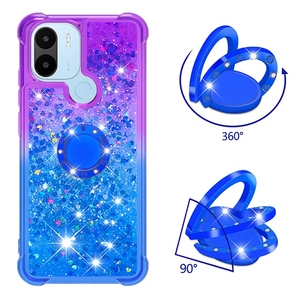 Custodia Bling sabbie mobili per Xiaomi 12 Ultra 12S <span class=keywords><strong>POCO</strong></span> <span class=keywords><strong>C40</strong></span> 12T Pro 12 Lite Redmi A1 2022 anello antiurto liquido gradiente TPU - Product Image 4