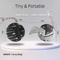 Baiyuheng Mini pièce de monnaie ronde couteau pliant tournevis ensemble porte-clés multi-outil réparation Gadget EDC outils