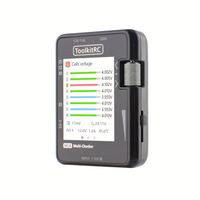 Testeur de capacité de batterie numérique ToolkitRC MC8 avec écran LCD, testeur de servo, équilibreur, chargeur pour LiPo et ESC, construction en plastique