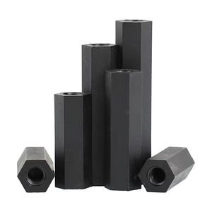 Separador Hexagonal de Plástico Nylon Negro/Blanco, Pilar Hexagonal Macho-Hembra, Espaciador con Tornillo Phillips para Placa PCB y Placa Base - Product Image 3