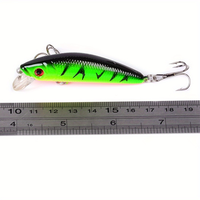 Leurre imprimé submersible type Minnow pour eau douce, longue portée, imitation de poisson vivant, 7cm 7.9g, hameçons inclus, pour Poisson mandarin, Brochet, Truite, réaliste et biomimétique