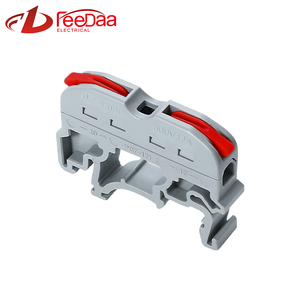 ขั้วต่อสายไฟแบบเร็ว Red Rail Mount Universal 1P, แบบคันโยกและแบบเสียบ ใช้ซ้ำได้ สำหรับตัวนำไฟฟ้า - Product Image 1