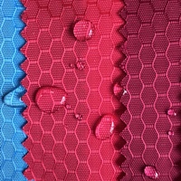 Tissu Oxford Jacquard imperméable enduit PU en polyester 200D, motif nid d'abeille, résistant aux plis, pour sacs à dos de filles