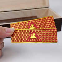 Bandeaux de cigares en papier texturé de luxe avec logo 3D doré, conception personnalisée, estampage à chaud, feuille d'or 24 carats, gaufrés pour cigares