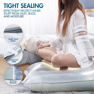 Transparent étanche Compression sacs de <span class=keywords><strong>rangement</strong></span> vêtements <span class=keywords><strong>aspirateur</strong></span> économiseur d'espace joint nettoyant Transparent étanche vêtements joint - Product Image 3