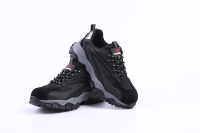 Chaussures de sport pour hommes, baskets de sécurité de haute qualité, élégantes avec bout en acier, couleur noire et caoutchouc