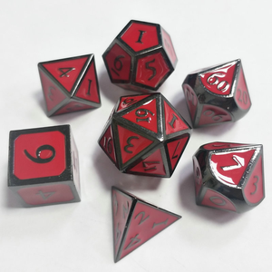 Vente en gros de dés polyédriques de haute qualité en alliage de zinc, 7 pièces, jeux de dés D&D, D4 D6 D8 D10 <span class=keywords><strong>D12</strong></span> D20 - Product Image 2