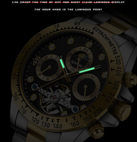 Montres KINYUED nouvelle collection 2024, montre mécanique automatique à phases lunaires pour hommes
