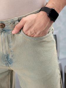 Jeans slim fit uni extensible pour homme, pantalon en denim élégant et confortable pour tous les jours, bureau, décontracté, voyage, extérieur, mode de rue - Product Image 6