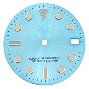 Fabriek Groothandel Oem Mechanische 28.5Mm Horloge Wijzerplaat Onderdelen Logo Fit Nh35 Beweging Groen Lichtgevend Horloge Wijzerplaat Gezicht Voor Seiko - Product Image 3