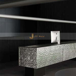 แผ่นโลหะเคลือบ PVD ลายริ้วน้ำ304 J359แผ่นโลหะ4X8กระจกแบบประทับ3D สำหรับตกแต่งผนังเพดาน - Product Image 5