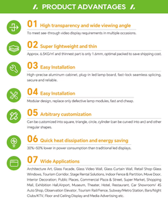 จอแสดงผล LED แบบโปร่งใสสำหรับหน้าต่างกระจกห้างสรรพสินค้า  หน้าจอโฆษณาความละเอียด 1080P ความสว่าง 5000cd กันน้ำระดับ IP65 - Product Image 2