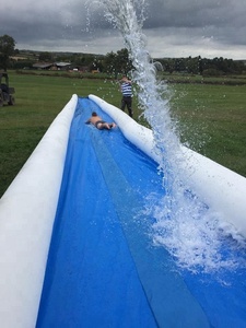 Grand toboggan aquatique gonflable à une voie pour la ville, jeu sportif extérieur, parc aquatique géant pour enfants - Product Image 6