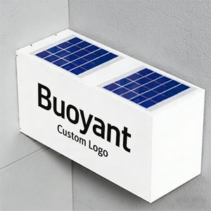 Custom Solar Power <b>Led</b> <b>Light</b> <b>Box</b> Round Rectangle Square Acrylic Advertising Sign Outdoor Wall Hanging Business Logo Lightbox - Product Image 3