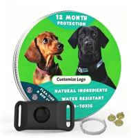 Pendentif de prévention naturelle contre les puces et les tiques, imperméable et longue durée, pour animaux de compagnie