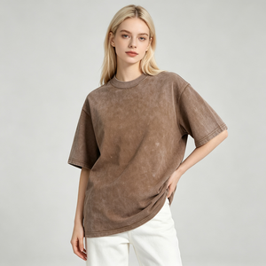 Camiseta Oversize de Algodón 100% con Lavado Ácido para Hombre, Logotipo Personalizado, Hombro Caído, Precio Competitivo de Fábrica, Camiseta Gráfica - Product Image 2
