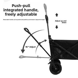 Grand chariot de camping d'extérieur avec roulements doubles, pliable compact et portable pour les pique-niques, les stands ou les campings - Product Image 4