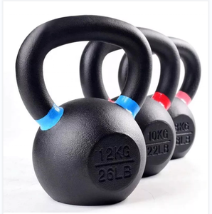 Commercio all'ingrosso della fabbrica polvere rivestito in ghisa Kettlebell con <span class=keywords><strong>Scrip</strong></span> di colore per allenamento in palestra - Product Image 2