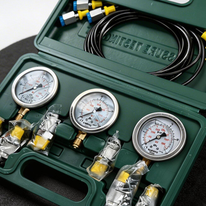 Juego <span class=keywords><strong>de</strong></span> Manómetros Hidráulicos Universales Hangood, Herramientas <span class=keywords><strong>de</strong></span> Diagnóstico para Excavadoras, Juego <span class=keywords><strong>de</strong></span> Herramientas <span class=keywords><strong>de</strong></span> Diagnóstico Hidráulico Profesional - Product Image 4