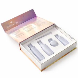 Boîte à tiroir rigide en carton recyclé personnalisée pour cosmétiques, avec insert pour sérum et crème, coffret cadeau, logo personnalisé imprimé, fabricant - Product Image 4