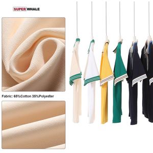 Polos de algodón en blanco al por mayor de alta calidad, camisetas con logotipo bordado personalizado, Polo unisex liso - Product Image 3