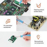 Kit d'outils de dessoudage et de soudage 6 pièces - Nettoyage de circuits imprimés, outils électroniques d'assistance thermique et de réparation