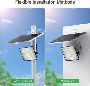 Reflector LED <span class=keywords><strong>Solar</strong></span> para Exteriores de Alta Calidad de 2000 W <span class=keywords><strong>con</strong></span> Control Remoto, Pantalla de Batería, IP67, <span class=keywords><strong>Focos</strong></span> Divididos Alimentados por Energía <span class=keywords><strong>Solar</strong></span> - Product Image 3