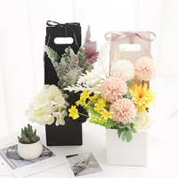 Boîte à fleurs personnalisée avec Logo imprimé, emballage de Bouquet de fleurs colorées, boîte en carton