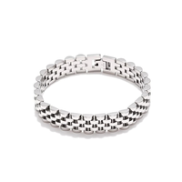 Gelang Rantai Jam Tangan Geometris Trendy, Gelang Plat Lengkung Personal, Perhiasan untuk Kegunaan Sehari-hari, Hadiah, Grosir, OEM, ODM