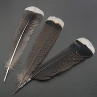 En gros pas cher sauvage Barred dindon queues aile plume plume pour mouche attachant artisanat indien coiffure décorations