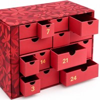 Boîte cadeau recyclable, artisanale, rigide, de luxe, calendrier de l'avent avec petits tiroirs, logo personnalisé, vente en gros, OEM, ODM