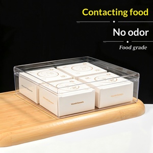 Boîte d'emballage épaissie pour gâteaux, boîte cadeau pour gâteaux de lune, boîte vide, boîte cadeau haut de gamme, boîte de rangement transparente avec couvercle - Product Image 2