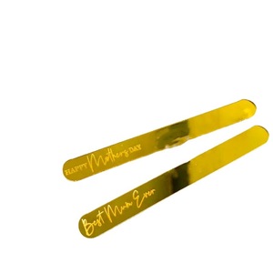 ของตกแต่งเค้กวันแม่รูปหัวใจและวงกลมอะคริลิคสลักเลเซอร์ลาย "น้ำผึ้งและความหวาน" สำหรับโต๊ะของหวาน - Product Image 5