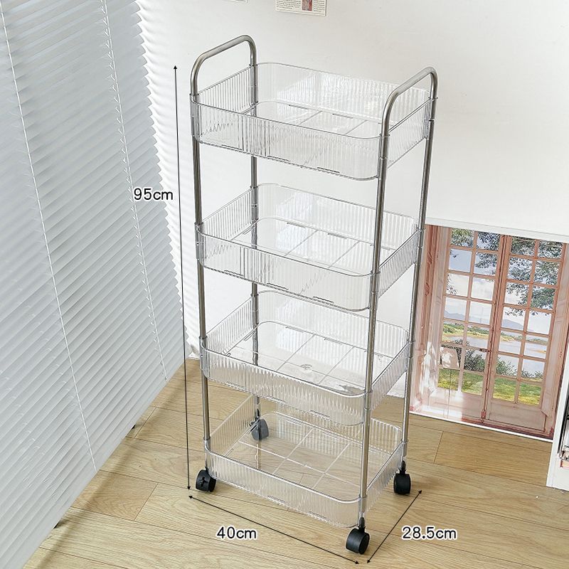 Transparent white four-layer 4-wheel