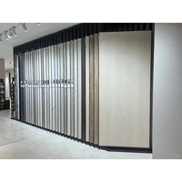 Présentoir personnalisable en métal granit quartz Push-Pull coulissant horizontal pour carreaux de céramique Présentoir en pierre de marbre pour salle d'exposition