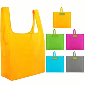 T-shirt Polyester Tote <b>Folding</b> Shopping <b>Bag</b> - Product Image 4