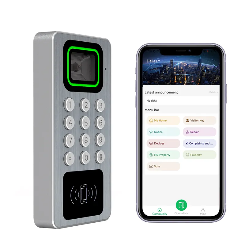 금속 방수 스마트 QR 코드 스캐너 원격 제어 APP 액세스 제어 시스템 무료 소프트웨어 프로그램