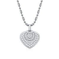 Collier pendentif santé en acier inoxydable 316L anti-rayonnement EMF, énergie scalaire cardiaque quantique avec strass et placage or pour événements