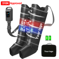 Botas de Compresión de Recuperación de 10 Cámaras 510K para el Cuerpo, Pantalla OLED, Batería de 8000 mAh, 5 Modos, Uso Médico Profesional