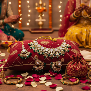 Gold Plated Crystal Stone and <b>Beads</b> Necklace <b>Set</b> 10581361GR Fashion Jewelry <b>Set</b> - Product Image 3