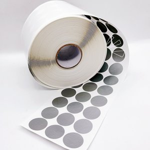 Cinta adhesiva de tela troquelada, discos de cinta adhesiva, puntos de cinta adhesiva, cinta gaffer, briquetas de cinta adhesiva, resistente al calor, de alta resistencia, gris, industrial - Product Image 2