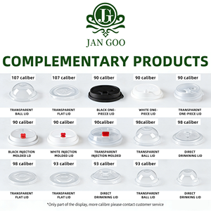 Vasos Desechables de Plástico PET Ecológicos con Logotipo Personalizado <span class=keywords><strong>JAN</strong></span> GOO, 90 mm de Diámetro, con Tapas, Impresión UV para Bebidas - Product Image 4