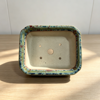 Pot suspendu rectangulaire en argile violette Yixing pour plantes succulentes, pot à bonsaï en céramique émaillée antique, écologique, pour extérieur et jardin domestique