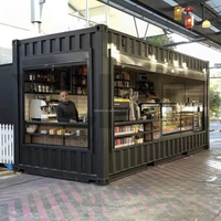 Conteneurs de Restaurants Préfabriqués Modernes de 20 et 40 pieds – Boutiques Conteneurs Maritimes pour Centres Commerciaux et Bureaux, Café Pop-up à Usage Extérieur
