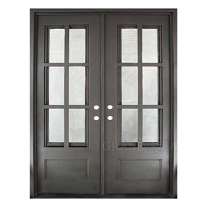 <span class=keywords><strong>Porte</strong></span> <span class=keywords><strong>d</strong></span>'<span class=keywords><strong>entrée</strong></span> en fer forgé avec fenêtre ouverte, style américain, <span class=keywords><strong>porte</strong></span> de sécurité, livraison directe <span class=keywords><strong>d</strong></span>'usine - Product Image 3