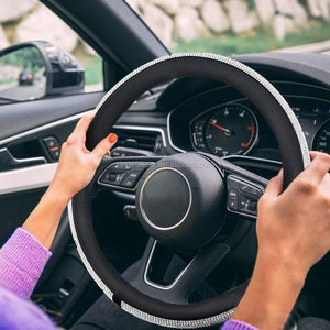 Protector Universal Brillante para <span class=keywords><strong>Volante</strong></span> de Coche, Cubiertas <span class=keywords><strong>con</strong></span> Diamantes de Imitación, Cristales Brillantes, 15 Pulgadas, Nuevo - Product Image 2