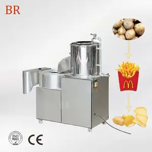Small potato processing equipment potato washing and peeling cutting machine French fries potato chips making machine