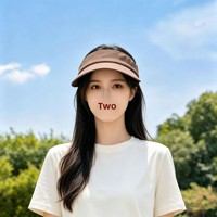 Topi Bisbol Wanita Warna Solid dengan Pinggiran Lebar dan Bagian Atas Terbuka, Kasual untuk Pemakaian Sehari-hari, Mode Musim Panas, Baru, Minimalis, Serbaguna, Topi Visor untuk Aktivitas Luar Ruangan.